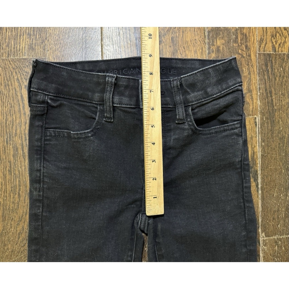 American Eagle Jegging Women's Size 000 Reg Next Level Stretch Black Low Rise - Picture 5 of 10